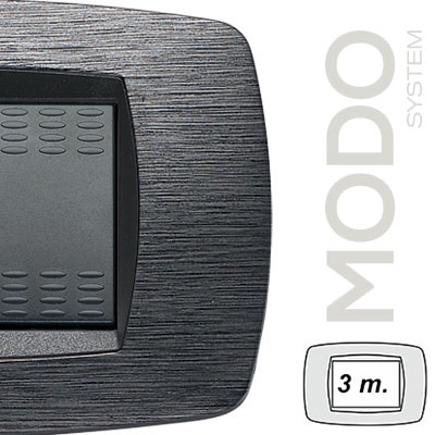 MASTER - MODO PLACCA 3 POSTI SATINATO GRIGIO