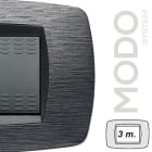 MASTER - MODO PLACCA 3 POSTI SATINATO GRIGIO