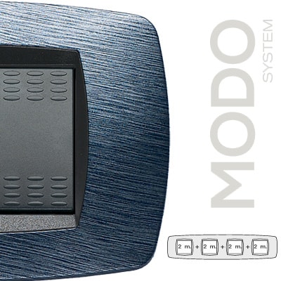 MASTER - MODO PLACCA 2+2+2+2 POSTI SATINATO BLU