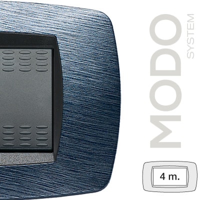 MASTER - MODO PLACCA 4 POSTI SATINATO BLU