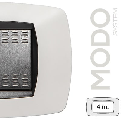 MASTER - MODO PLACCA 4 POSTI BIANCO OPACO