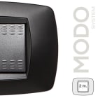 MASTER - MODO PLACCA 2 POSTI NERO OPACO