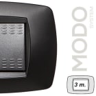 MASTER - MODO PLACCA 3 POSTI NERO OPACO