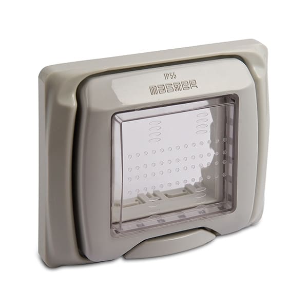 MASTER - SUB PLACCA PROTET.IP55 2P.GRIGIO