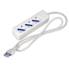 MASTER - MULTIPRESA 3 USC.P40 16A CAVO 1.2MT+INT.