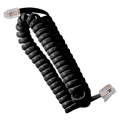 MASTER - SPIRALE TEL. MT.3 + PLUG 4-4 NERO