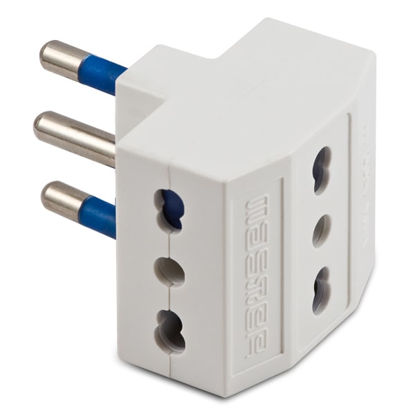 MASTER - ADATTATORE TRIPLO 16A 2P+T BIANCA