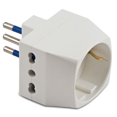 MASTER - ADATT.TRIPLO-SCHUKO 10A 2P+T BIANCO