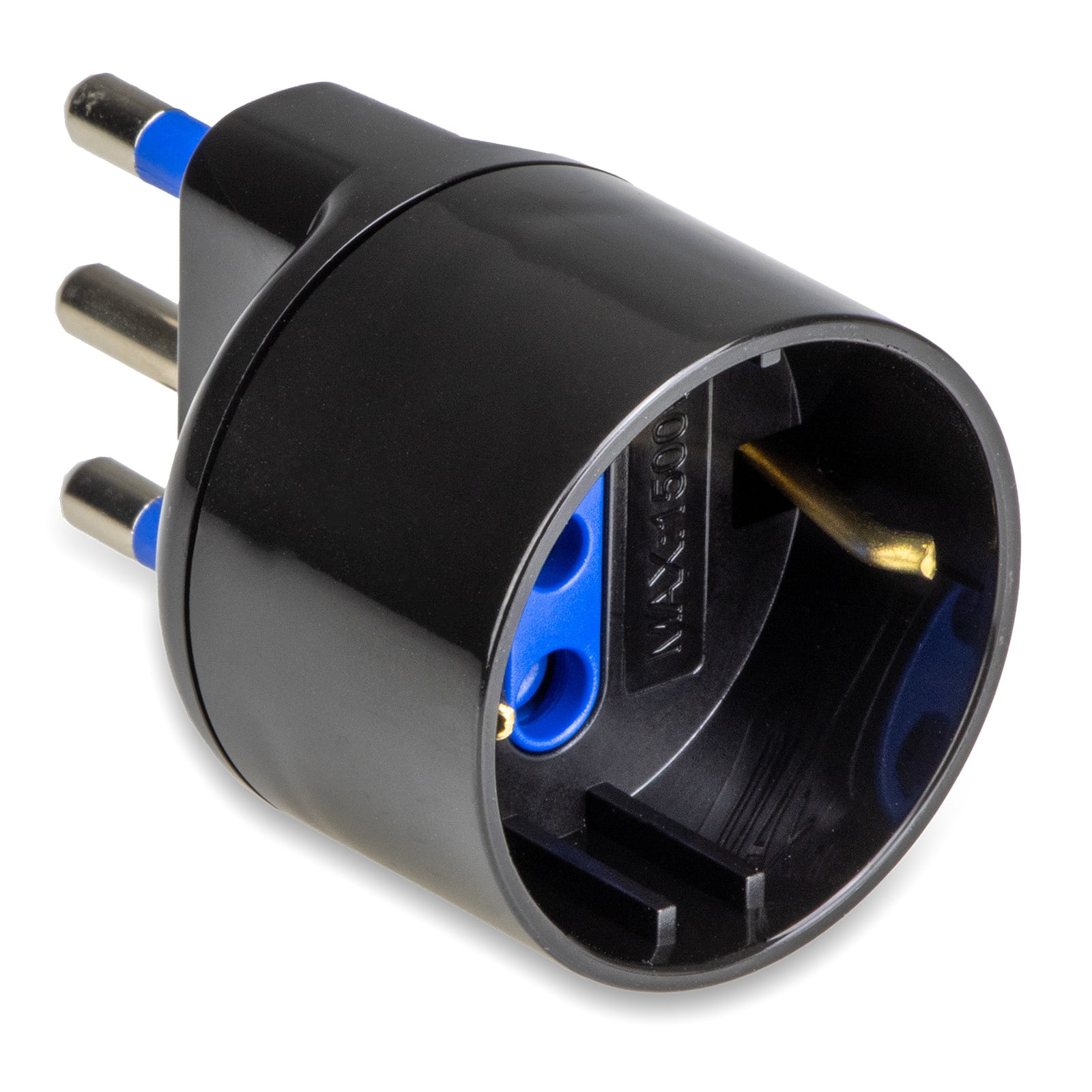 MASTER - ADATT.SCHUKO 16A 2P+T NERO C.SICUREZZA