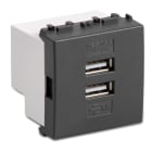 MASTER - ALIMENTATORE 2 USB 5V 4A 2M. MODO GRIGIO
