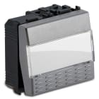 MASTER - PULSANTE PORTANOME 1P 16A 2 MOD. STEEL