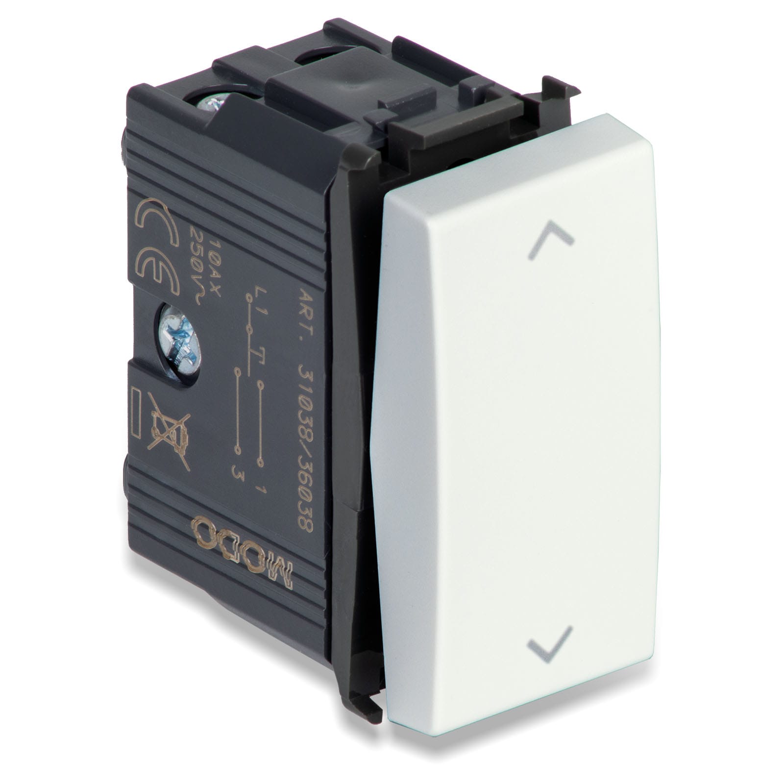 MASTER - DOPPIO PULSANTE 1PNO+1PNO 10A BIANCO