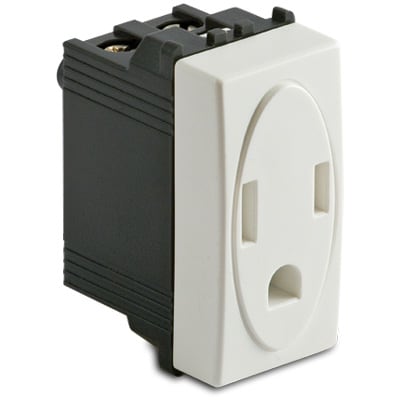 MASTER - PRESA AMERICANA 2P+T 15A127V MODO BIANCO