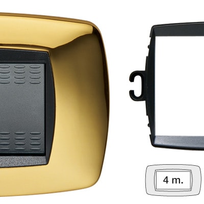 MASTER - PLACCA MODO 4 POSTI OTTONE +ANELLO TLI