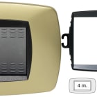 MASTER - PLACCA MODO 4 P.OTTONE OPACO+ANELLO TLI