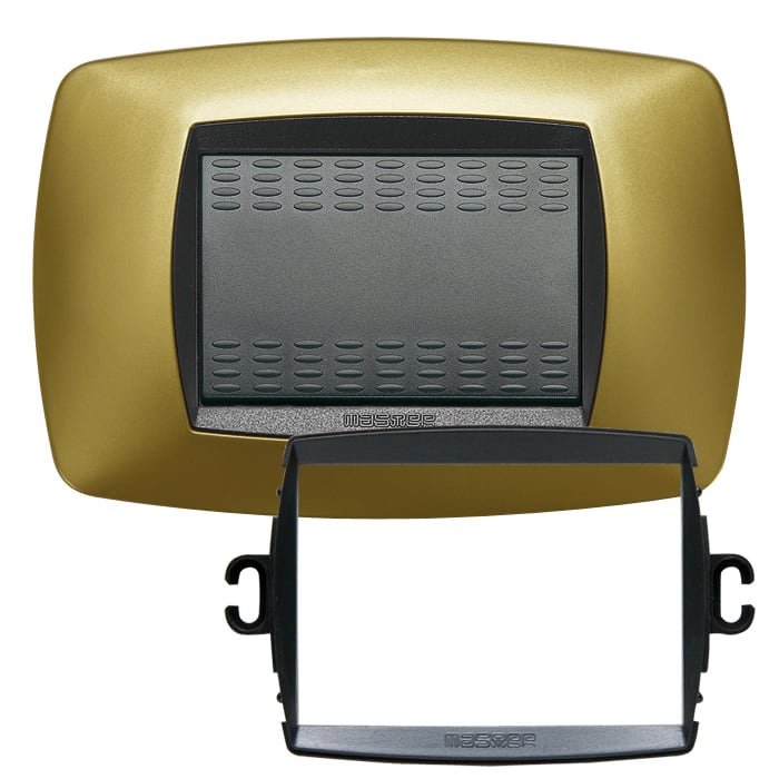 MASTER - PLACCA MODO 3P.GIALLO PERLA + ANELLO TLI