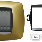 MASTER - PLACCA MODO 4P.GIALLO PERLA + ANELLO TLI