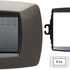 MASTER - PLACCA MODO 4P.GRIGIO ANTRACITE+ANEL