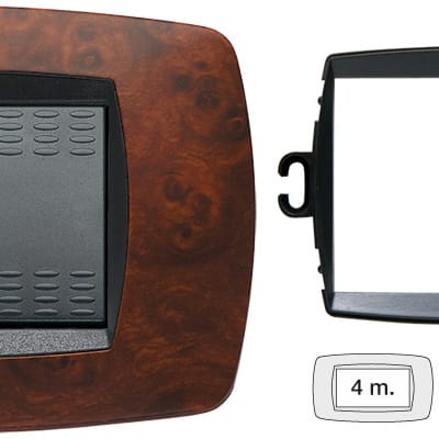 MASTER - PLACCA MODO 4P.RADICA NOCE + ANELLO TLI