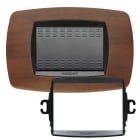 MASTER - PLACCA MODO 3P. NOCE SCURO +ANELLO TLI