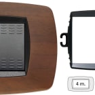 MASTER - PLACCA MODO 4P. NOCE SCURO +ANELLO TLI