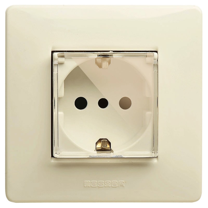 MASTER - MIXMO PRESA P30 2P+T CON PORTELLO, BEIGE