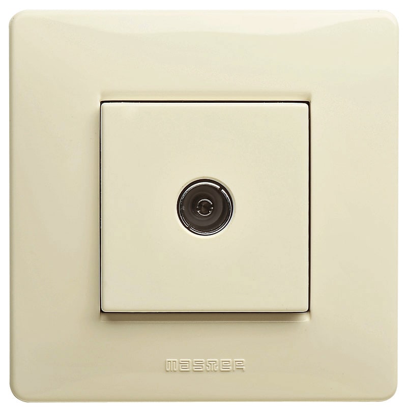 MASTER - MIXMO PRESA TV 9,5MM PASSANTE, BEIGE