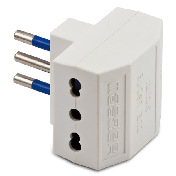 MASTER - ADATT.DOPPIO 10A 2P+T BIANCO 05631