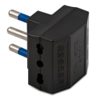 MASTER - ADATT.DOPPIO 16A 2P+T NERO 05640