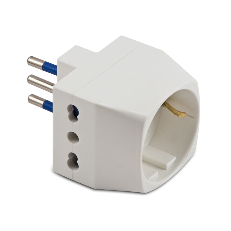 MASTER - ADATT.TRIPLO-SCHUKO 10A 2P+T BIANCO