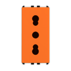 MASTER - PIXIA PRESA 2P+T 16A BIVALENTE ARANCIONE 11159A