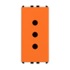 MASTER - PIXIA PRESA 2P+T 10A  ARANCIONE 11162A