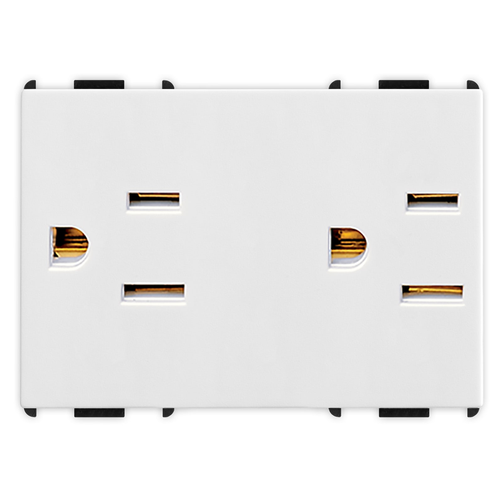 MASTER - PIXIA 2 PRESE 2P+T 15A AMERICANA WHITE 11186.2