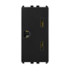 MASTER - PIXIA PRESA 2P+T LATERALE 15A 250V BLACK 14186-L