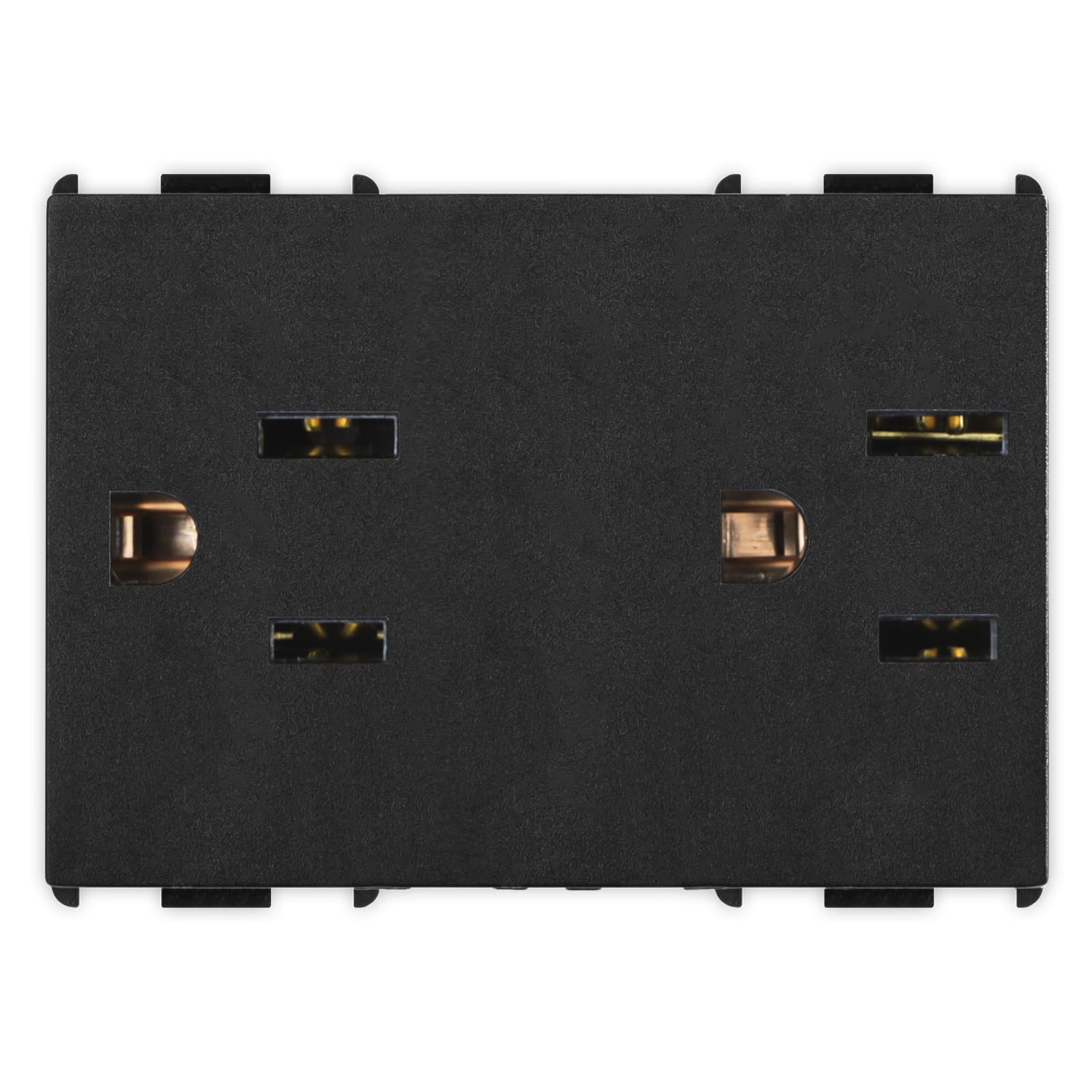 MASTER - PIXIA 2 PRESE 2P+T 15A AMERICANA BLACK 14186.2