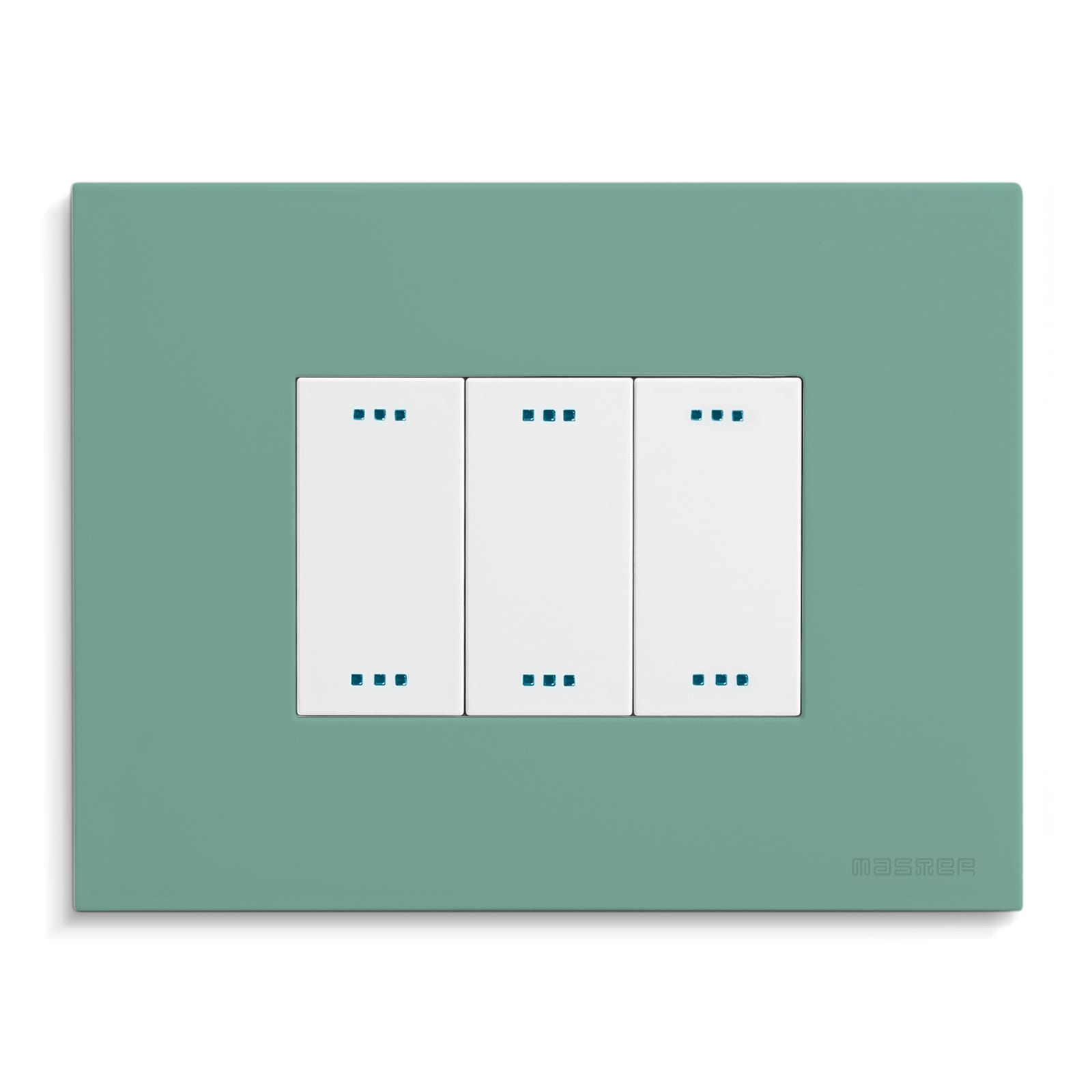 MASTER - PIXIA PLACCA 3 POSTI SAGE GREEN 14PX163