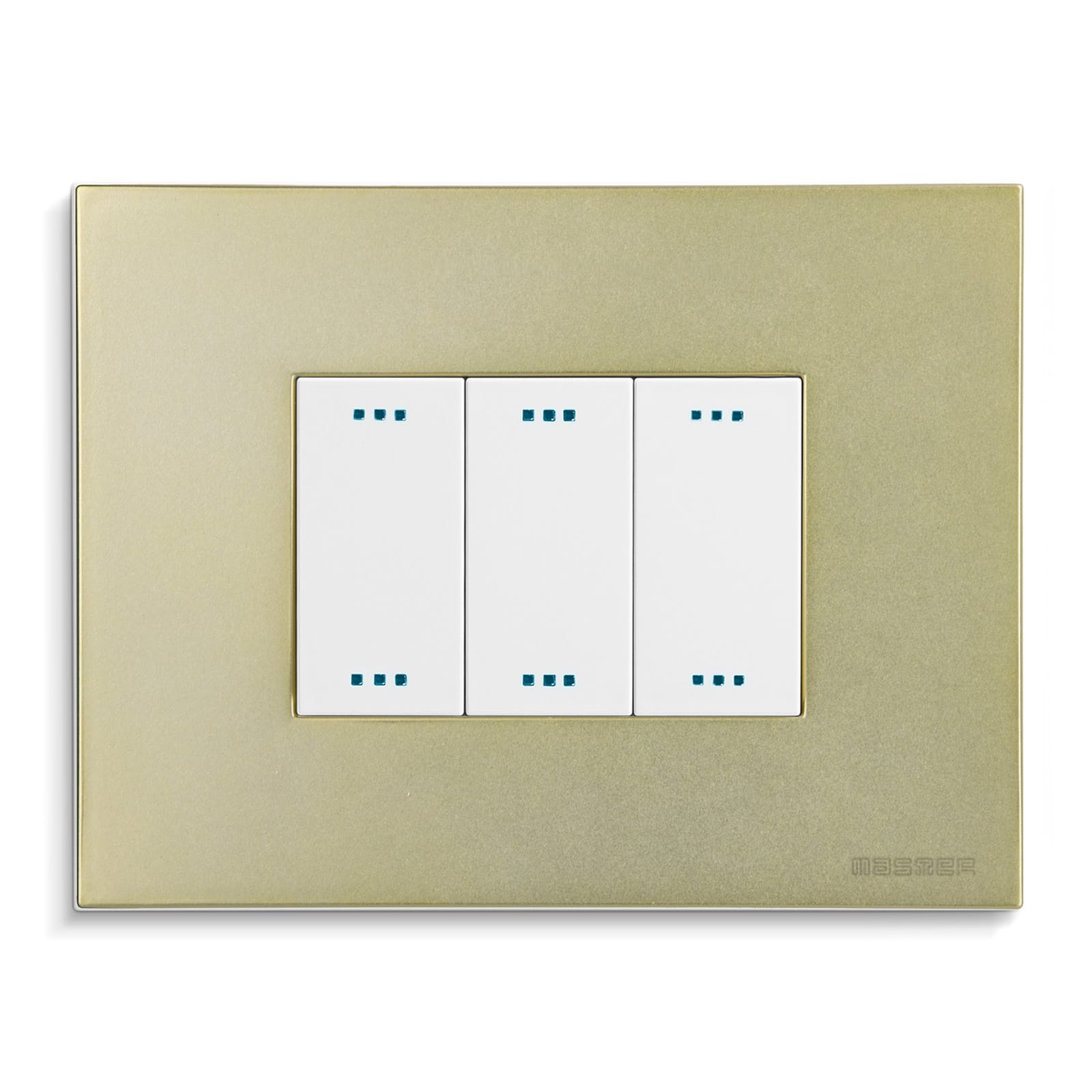 MASTER - PIXIA PLACCA 3 POSTI YELLOW BRASS 14PX243