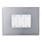 MASTER - PIXIA PLACCA 3 POSTI CLEAR TITANIUM 14PX253