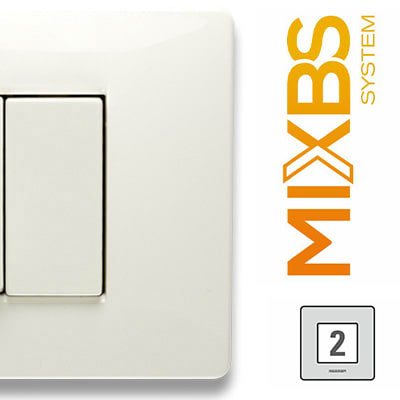 MASTER - MIXBS PLACCA 2P. ST.ING. BIANCO ASPEN 21BS102