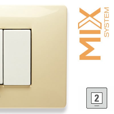 MASTER - MIX PLACCA 2 POSTI STRETTA BIANCO PARIGI
