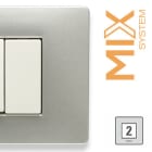 MASTER - MIX PLACCA 2 POSTI STRETTA ALLUMINIO