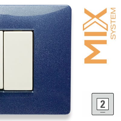 MASTER - MIX PLACCA 2 POSTI STRETTA BLU VEGA 21MP352