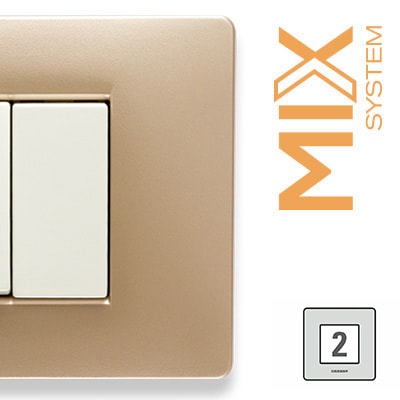 MASTER - MIX PLACCA 2 POSTI STRETTA SAHARA 21MP542