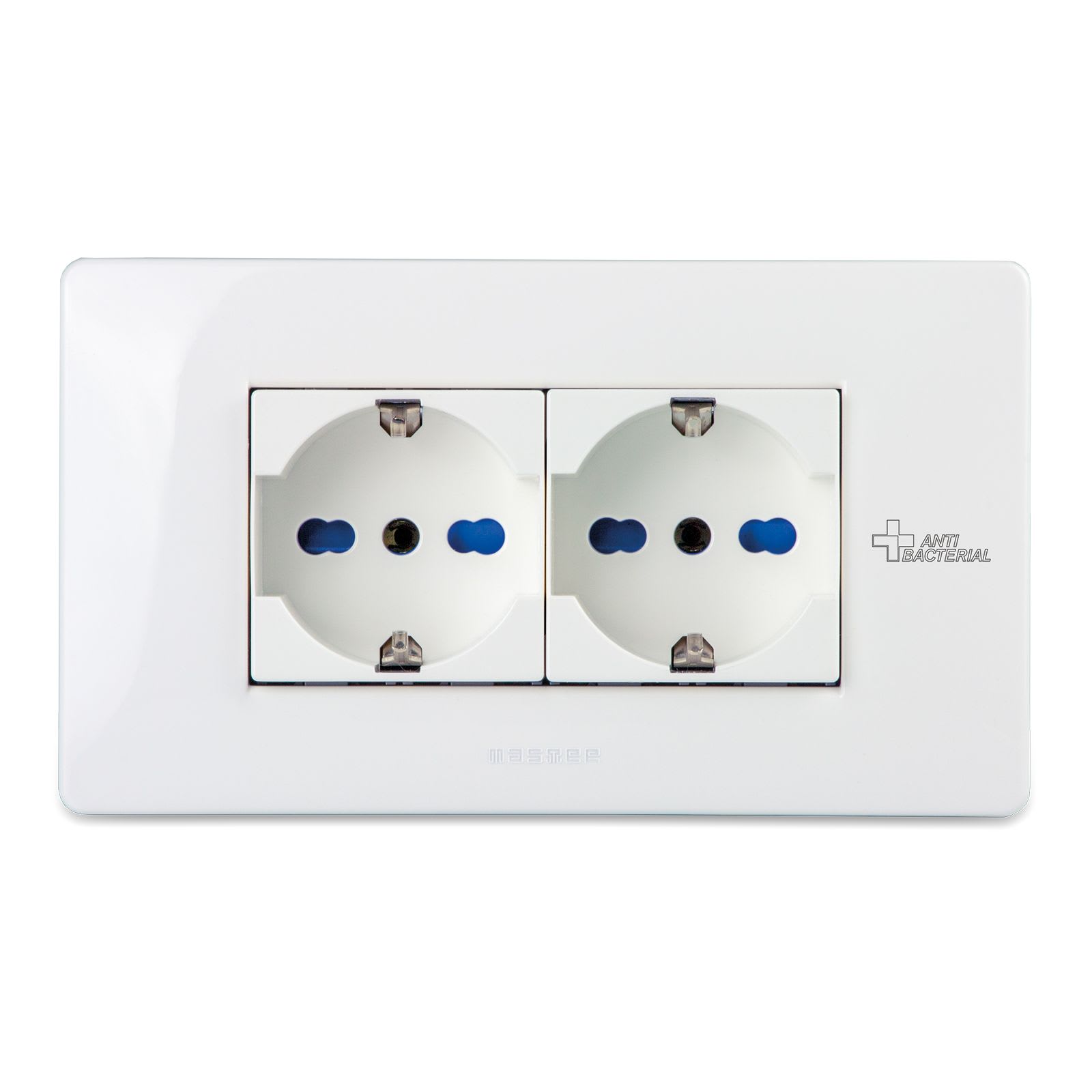 MASTER - PLACCA 4 POSTI PURE WHITE ANTIBACTERIAL 21MX104-AB