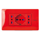 MASTER - PLACCA 4 POSTI PURE RED ANTIBACTER 21MX154-AB