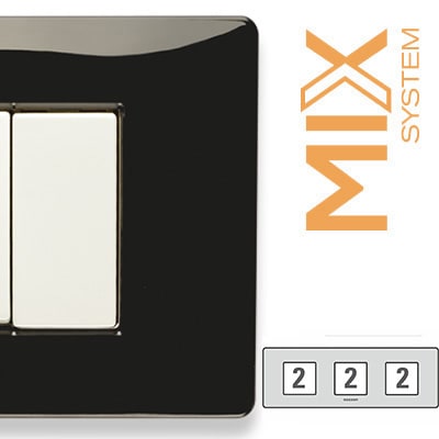 MASTER - MIX PLACCA 2+2+2 POSTI NERO PANTHER