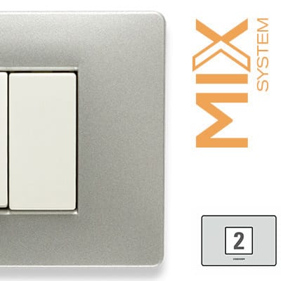 MASTER - MIX PLACCA 2 P. CENTRALI ALUMINIUM 21MX263-C