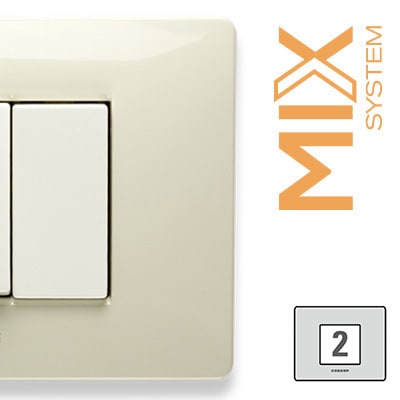MASTER - MIX PLACCA 2 POSTI BIANCO SAFARI 21MX282
