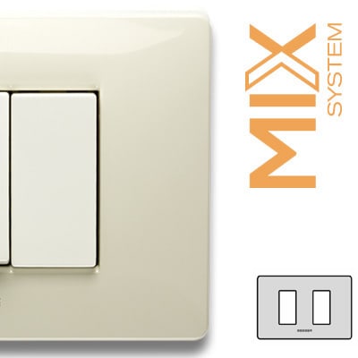 MASTER - MIX PLACCA 2 POSTI BIANCO SAFARI 21MX283-2