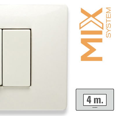 MASTER - MIX PLACCA 4 POSTI BIANCO MATT 21MX804